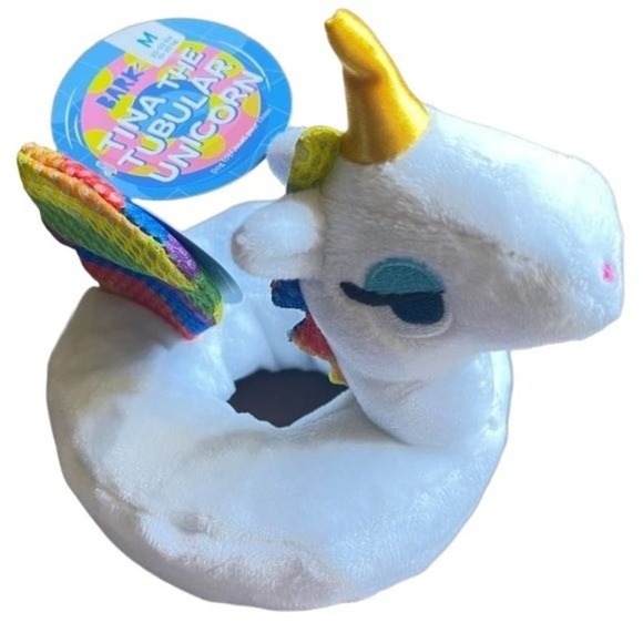 Bark Dog Chew Toy Tina Tubular Unicorn Pool Crinkle Squeaky barkbox New Gift - Picture 4 of 7